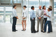 Business team talking to each other during their break