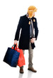 Young fellow with big bags Young fellow with big bags