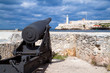 Old Canon looking at castle del Morro