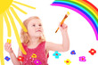 girl with paint