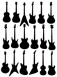 Silhouettes of guitars Silhouettes of guitars