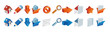 A set of the  icons