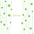Retro vector background with clovers