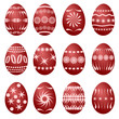 12 easter eggs (vector)