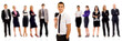 Isolated successful business team Isolated successful business team