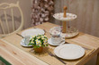 Rustic table with margaritas