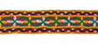 Embroidered band of fabric, Isolated.
