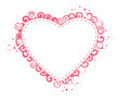 Heart ornate frame with curled background
