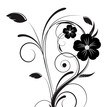 Vector - Beautiful black abstract plant