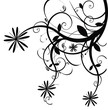 Vector - Funky floral design on white