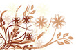 Vector - Grunge abstract floral background