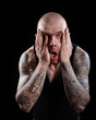Tattooed Angry man Tattooed Angry man