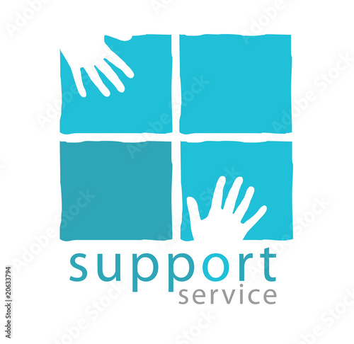 Illustration: Hand Support Logo Hand Support Logo