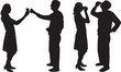 man and woman drinking silhouette vector man and woman drinking silhouette vector