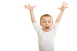 boy hands in the air