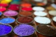 colorful powder pigments in rows colorful powder pigments in rows