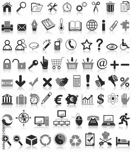 Illustrazione: 76 Internet, business and financial icons 76 Internet, business and financial icons