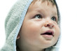 Baby boy in hooded towel