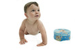 Baby boy with box