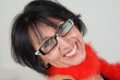 Frau mit Brille