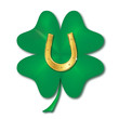 horseshoe and four leaf clover