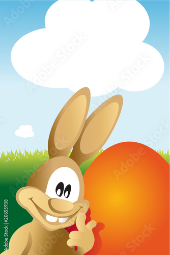 Vektor: osterhase mit hintergrund ei osterhase mit hintergrund ei