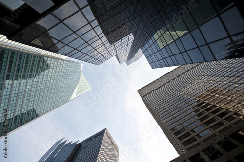Photo: Upwards view of skyscrapers Upwards view of skyscrapers