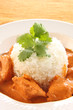 Butter chicken over rice