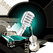 Designed musical retro background