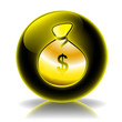 Dollars glossy icon Dollars glossy icon