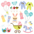 Variety of baby products.