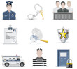 Vector law and order icon set. Part 2
