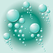 Abstract background with bubbles in the layer of water. Vector. Abstract background with bubbles in the layer of water. Vector.