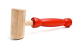 red wooden mallet isolated