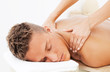 Young man getting spa treatment