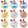fully editable honduras vector flag in medal shapes