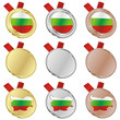 fully editable bulgaria vector flag in medal shapes