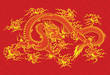 Red chinese dragon - vector illustration of mythological animal Red chinese dragon - vector illustration of mythological animal