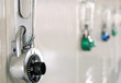 School lockers with combination locks