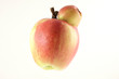 Ripe Double Apple On White Bac...