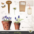 vector set: gardening