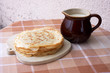 Blini with milk