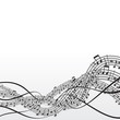 Vector musical notes background Vector musical notes background