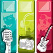 Set of music banners