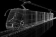 Tram - perspective 3d construction