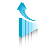 3d graph showing rise in profits or earnings 3d graph showing rise in profits or earnings