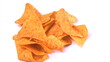 Rotating potato chips on a chite background Rotating potato chips on a chite background