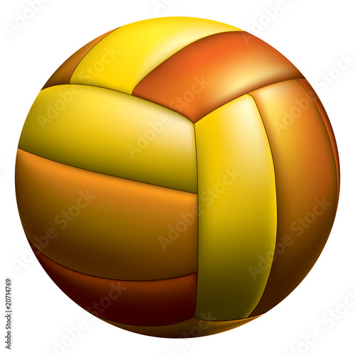 volleyball ball wallpaper. Volleyball ball isolated on white. Vector illustration.