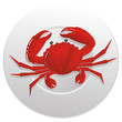 Boiled crab on snack to beer