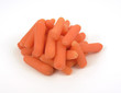 Baby Carrots on White